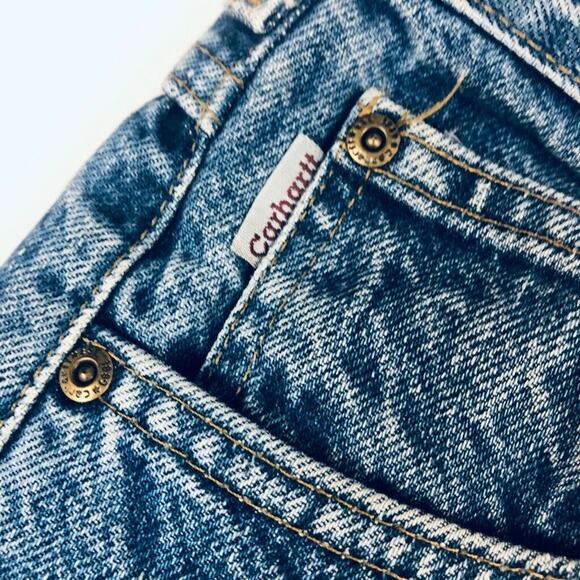 Carhartt Mens Straight Tapered Leg Jeans Blue Relaxed Fit‎ Medium Wash 36 x 30 - Picture 7 of 12